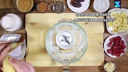 Recettes en 60s : un smoothie bowl café-amandes