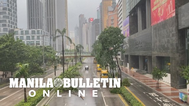 Aftermath of Typhoon Saola in Hong Kong
