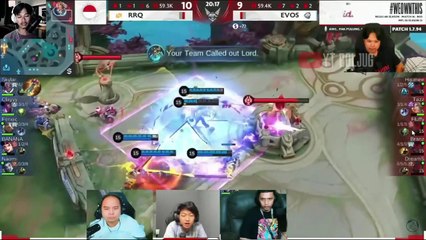 CUKUP SATU MOMEN RRQ COMEBACK VS EVOS ! REAKSI STREAMER EVOS KALAH LAWAN RRQ