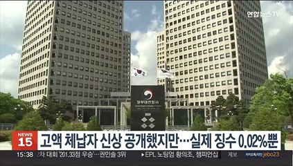 고액 체납자 신상 공개했지만…실제 징수 0.02%뿐