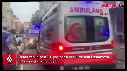 İstanbul'da inanılmaz olay: Oyun oynarken kendini çukurda buldu