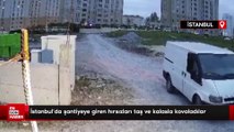 İstanbul'da şantiyeye giren hırsızları taş ve kalasla kovaladılar