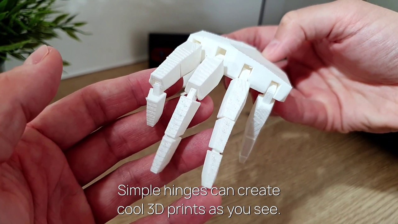 3D Printed Robot Hand - 3D Printed Hinge Design - Print In Place Hinge