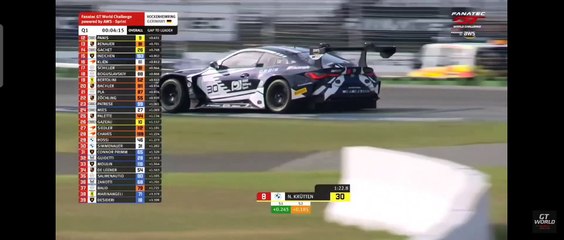 GT World Challenge 2023 Hockenheim Q1 Cars Slow Close Call Crash