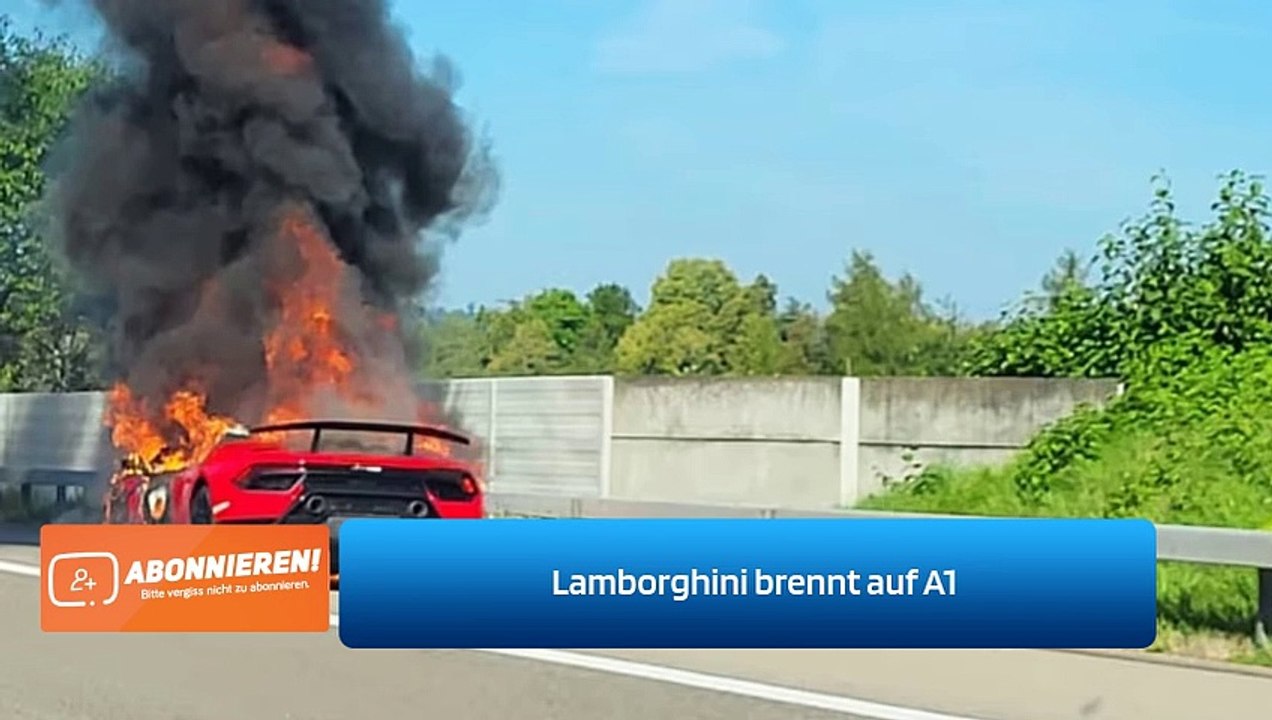 Lamborghini brennt auf A1