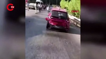 Antalya'da zincirleme kaza... 12 araç birbirine girdi...