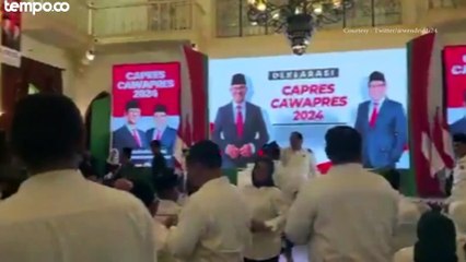 Kompak Serba Putih, Deklarasi Anies Baswedan – Cak Imin di Surabaya