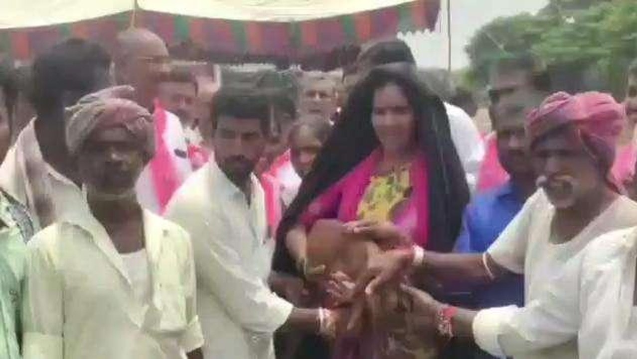 మెదక్: గిరిజనులతో చిందులేసిన ఎమ్మెల్యే