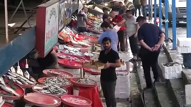 Les prix des anchois ont baissé au marché aux poissons de Yalova