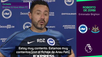 De Zerbi: "Ansu Fati es un gran jugador y necesitábamos un gran jugador"