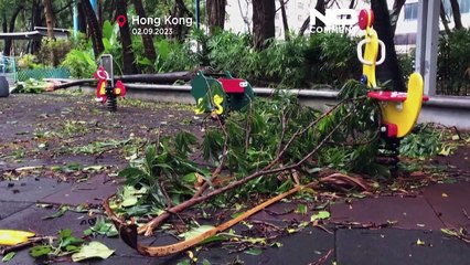 Tufão "Saola" chega a Cantão após devastar boa parte de Hong Kong