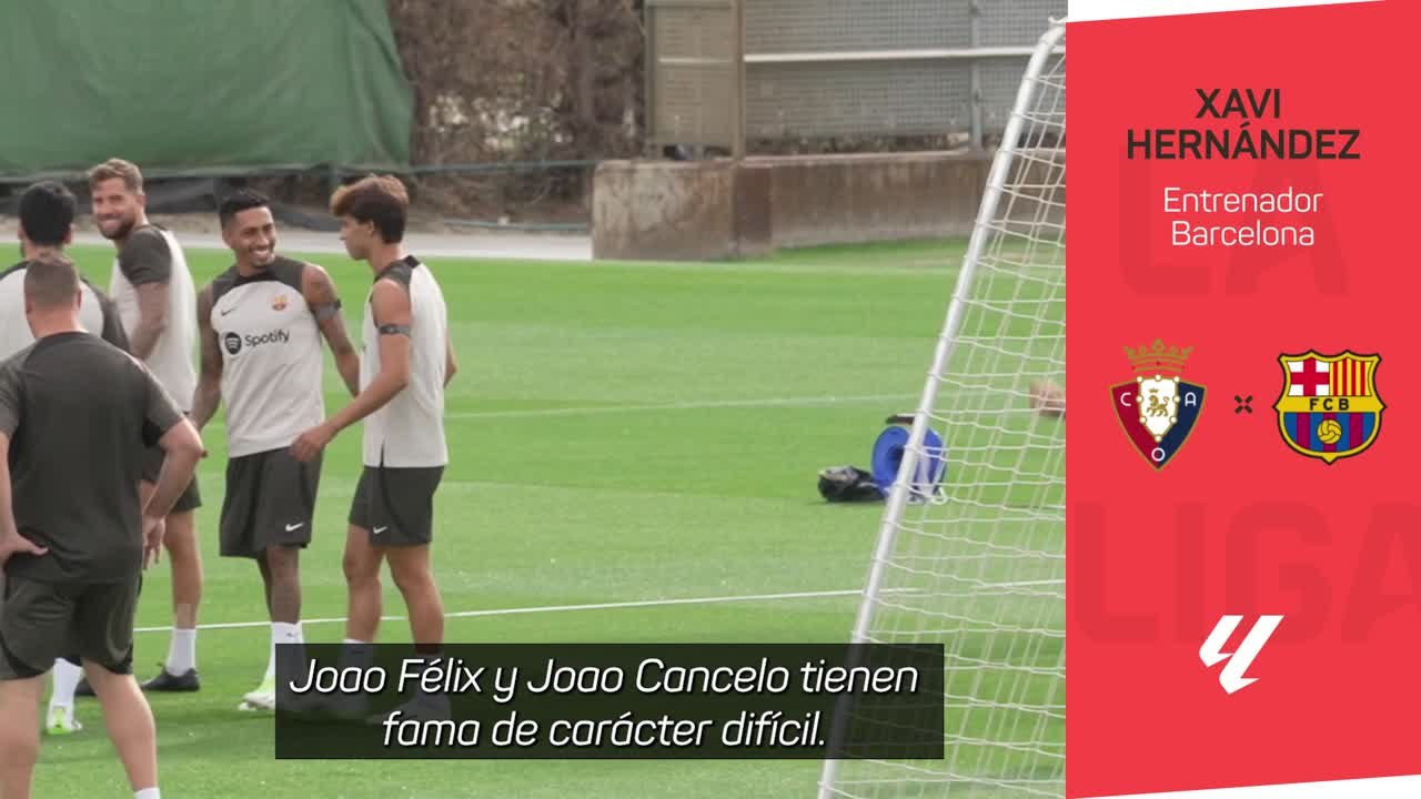 Xavi sobre el carácter de Joao Félix y Cancelo: "Les vamos a tratar como a cualquier otro"