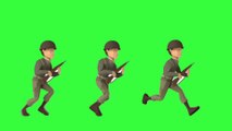 soldier Running Green Screen video HD Footage no copyright