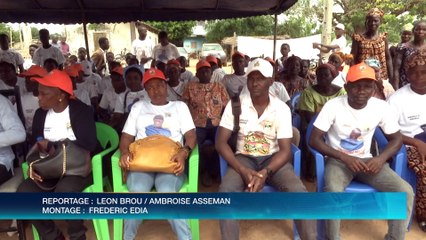 Grégoire Kouamé, Youssouf Traoré et N'Doua Kassi en campagne pour les municpales 2023 à Anoumba