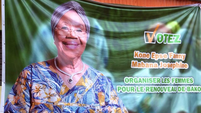 Mabana Koné, Lanciné Koné et Nabintou Koné en campagne pour les municipales à Bako