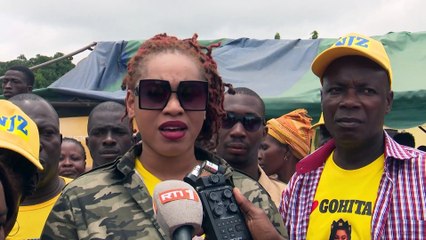 Naya Zamblé, Florent Ta Bi, Athanase , Réné Irié Bi, Voli, Jerome Benié en campagne à Gohitafla