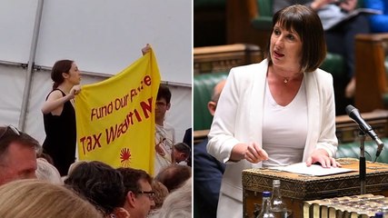 Watch: Protesters disrupt Rachel Reeves’ speech at FT Weekend Festival