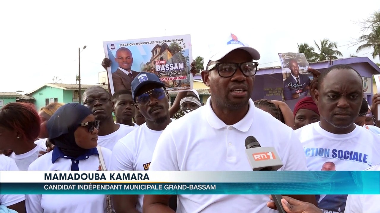 Félix Loua, Mamadouba Kamara, Vincent Miéssan Mamadou Fofana et Kassoum Bakayoko en campagne à Grand-Bassam