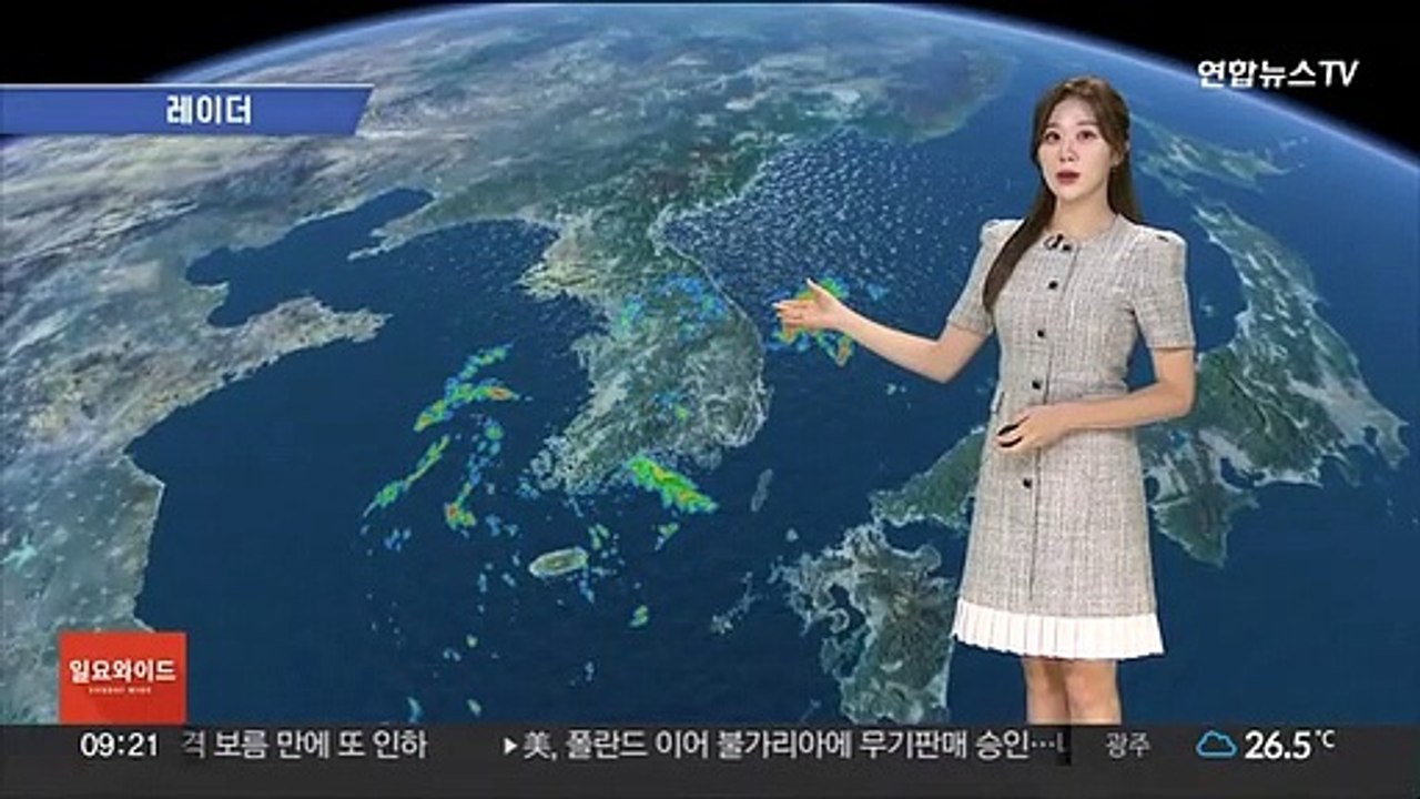 [날씨] 휴일 한낮 30도 안팎 더위…전국 한때 비
