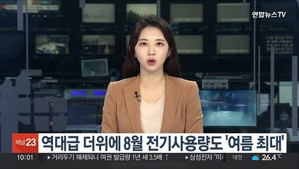 역대급 더위에 8월 전기사용량도 '여름 최대'