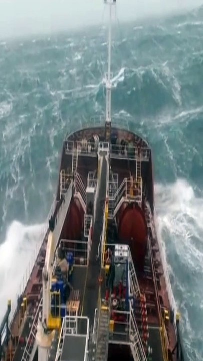 Conquering the Fury: Big Ships Battling Monstrous Storms and Giant Waves #extremeweather