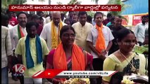 MP Arvind Holds Rally From Hanuman Temple To All Wards At Nizamabad _ V6 News (2)
