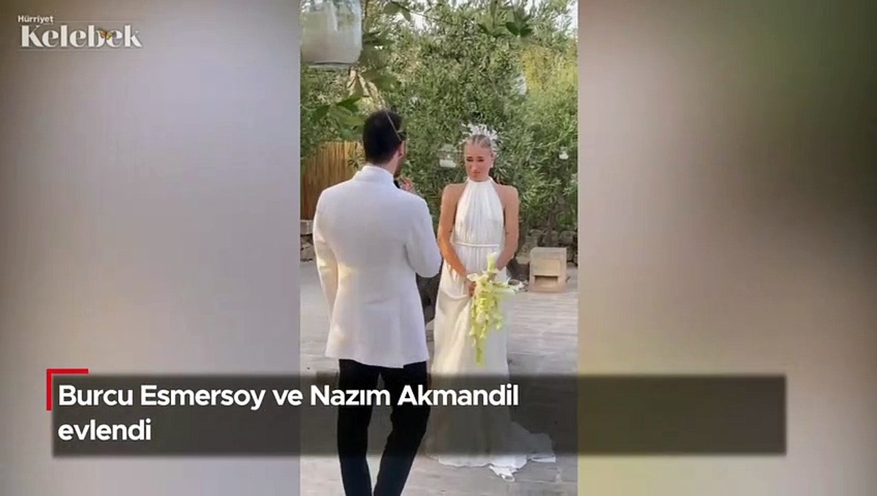 Burcu Esmersoy ve Nazım Akmandil evlendi