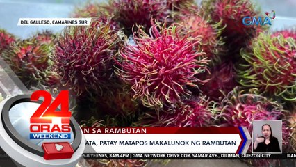 2-anyos na bata, patay matapos makalunok ng rambutan | 24 Oras Weekend