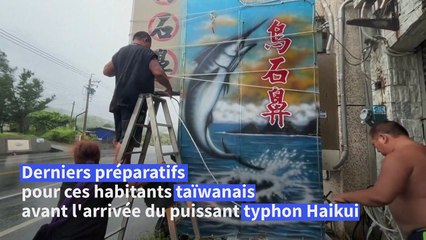 Taïwan: derniers préparatifs avant l'arrivée du puissant typhon Haikui