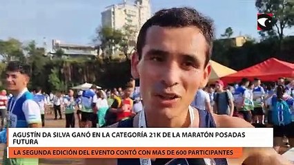 Agustín Da Silva ganó en la categoría 21k de la Maratón Posadas Futura