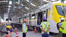 मेट्रो ट्रेन मे ट्रायल रन के लिए जोर-जोर से तैयारी चल रही है