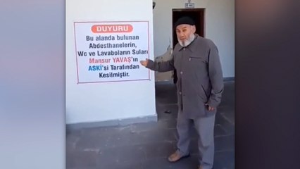 Ankara Büyükşehir Belediyesi'nin türbenin suyunu kestiği iddia edilmişti; kaçak hat çekmişler