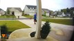 Playful Dog Knocks Down Man | Doorbell Camera Video