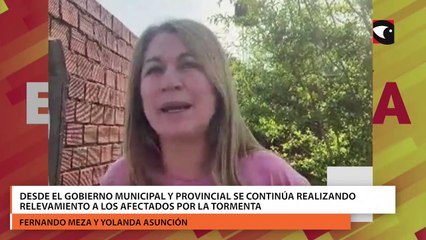Desde el gobierno municipal y provincial se continúa realizando relevamiento a los afectados por la tormenta