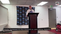 Middle Tennessee HC Rick Stockstill on Jalen Milroe  Alabama