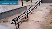 Medio centenar de incidencias en Cádiz por las fuertes lluvias