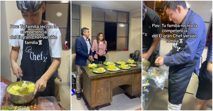 Familia se inspira en 'El gran chef: famosos' y organiza su propia batalla culinaria