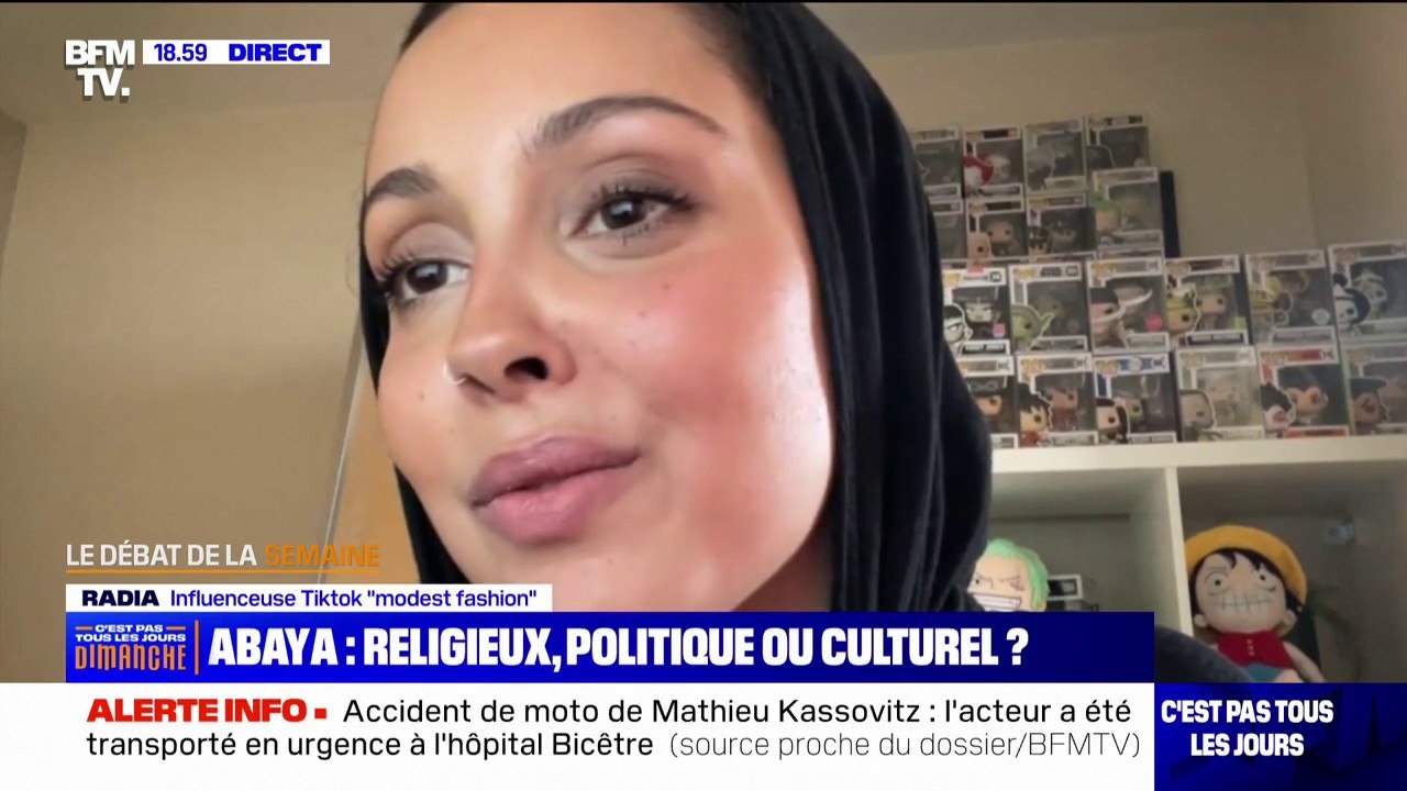 Portée politique de l'abaya: "Pourquoi est-ce qu'on en revient toujours à ce qui se passe en Afghanistan, en Iran? On n'est pas forcément pour ce qu'il se passe là-bas", affirme Radia, influenceuse de la "modest fashion"