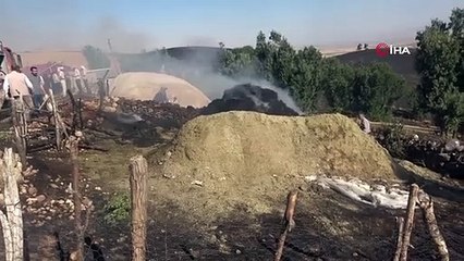 Muş'ta çıkan yangında samanlığı söndürmeye çalışan kişi yaralandı