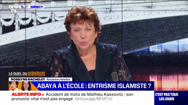 Interdiction de l'abaya à l'école: Les enfants ont besoin qu'on leur fixe des limites , affirme Roselyne Bachelot