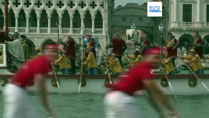 Wettkampf der Gondeln auf dem Canale Grande: Venedig feiert seine historische Regatta