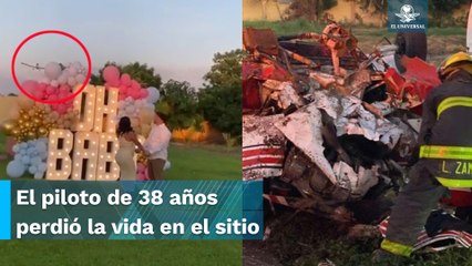 Avioneta se desploma tras revelar el sexo del bebé de una pareja en Sinaloa