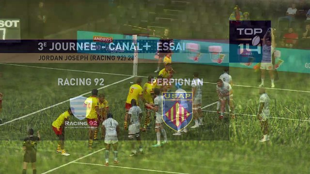 TOP 14 - Essai de Jordan JOSEPH 2 (R92) - Racing 92 - USA Perpignan - Saison 2023-2024