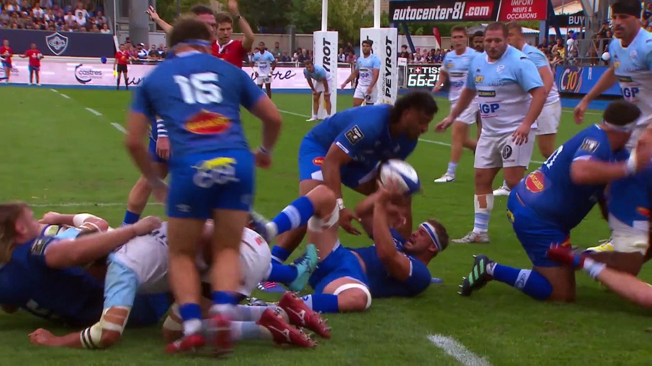 TOP 14 - Essai de Leone NAKARAWA (CO) - Castres Olympique - Aviron Bayonnais - Saison 2023-2024