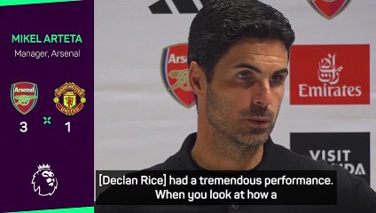 Arteta lauds 'magic' Rice in United win