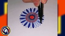 Dibujando y COLOREANDO un atractivo hipotrocoide usando un espirógrafo. (VIDEO 3). Drawing and COLORING an attractive hypotrochoid using a spirograph. (VIDEO 3).