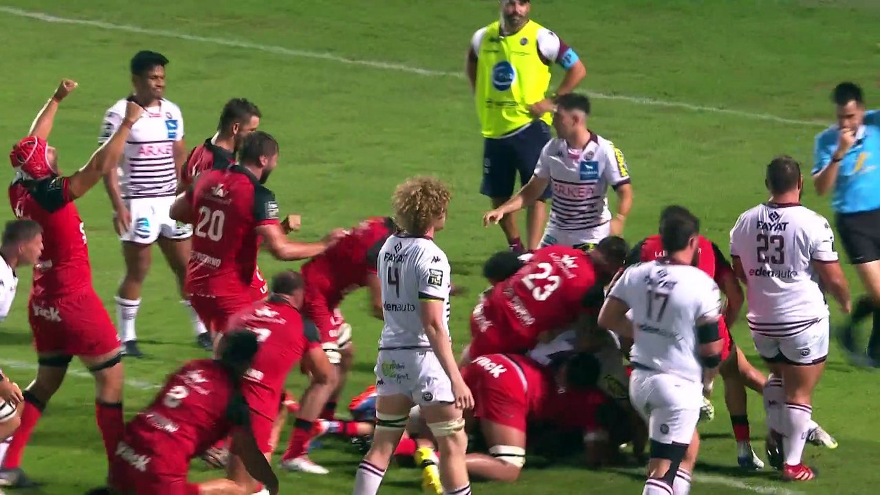 TOP 14 - Essai de Yanis BOULASSEL (RCT) - Union Bordeaux Bègles - RC Toulon - Saison 2023-2024