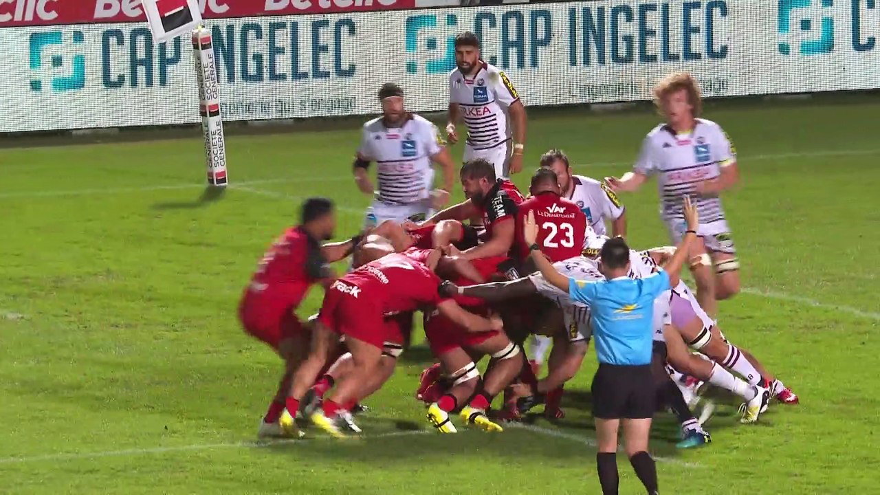TOP 14 - Essai de Christopher TOLOFUA (RCT) - Union Bordeaux Bègles - RC Toulon - Saison 2023-2024