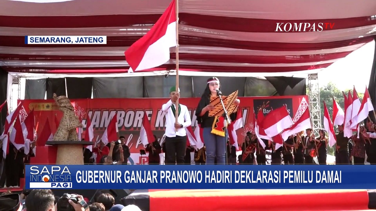 Ganjar Hadiri Acara Deklarasi Pemilu Damai 2024 di Semarang