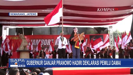 Ganjar Hadiri Acara Deklarasi Pemilu Damai 2024 di Semarang